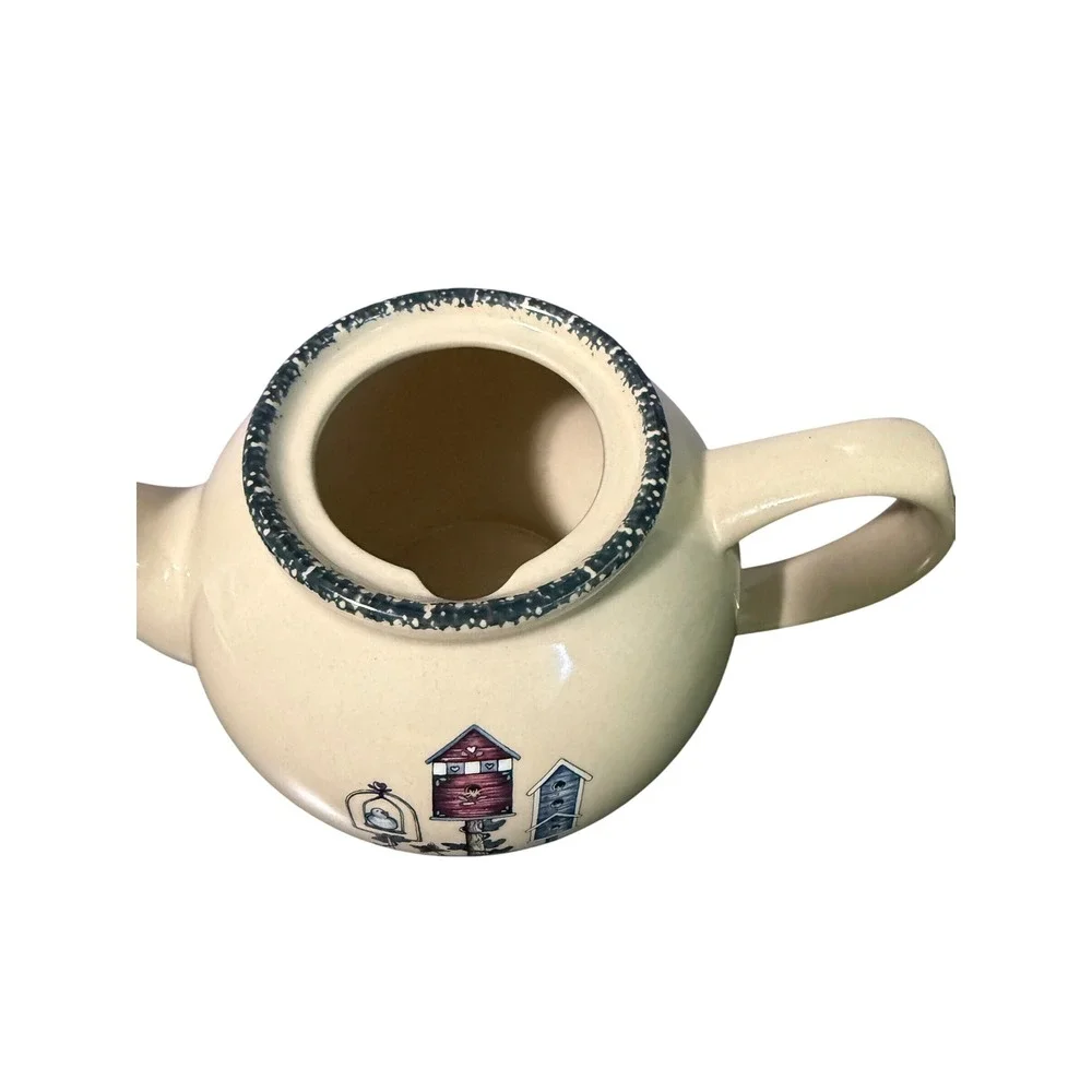 Home & Garden Party Ltd 2002 Birdhouse Ceramic Tea pot Vintage Country Style